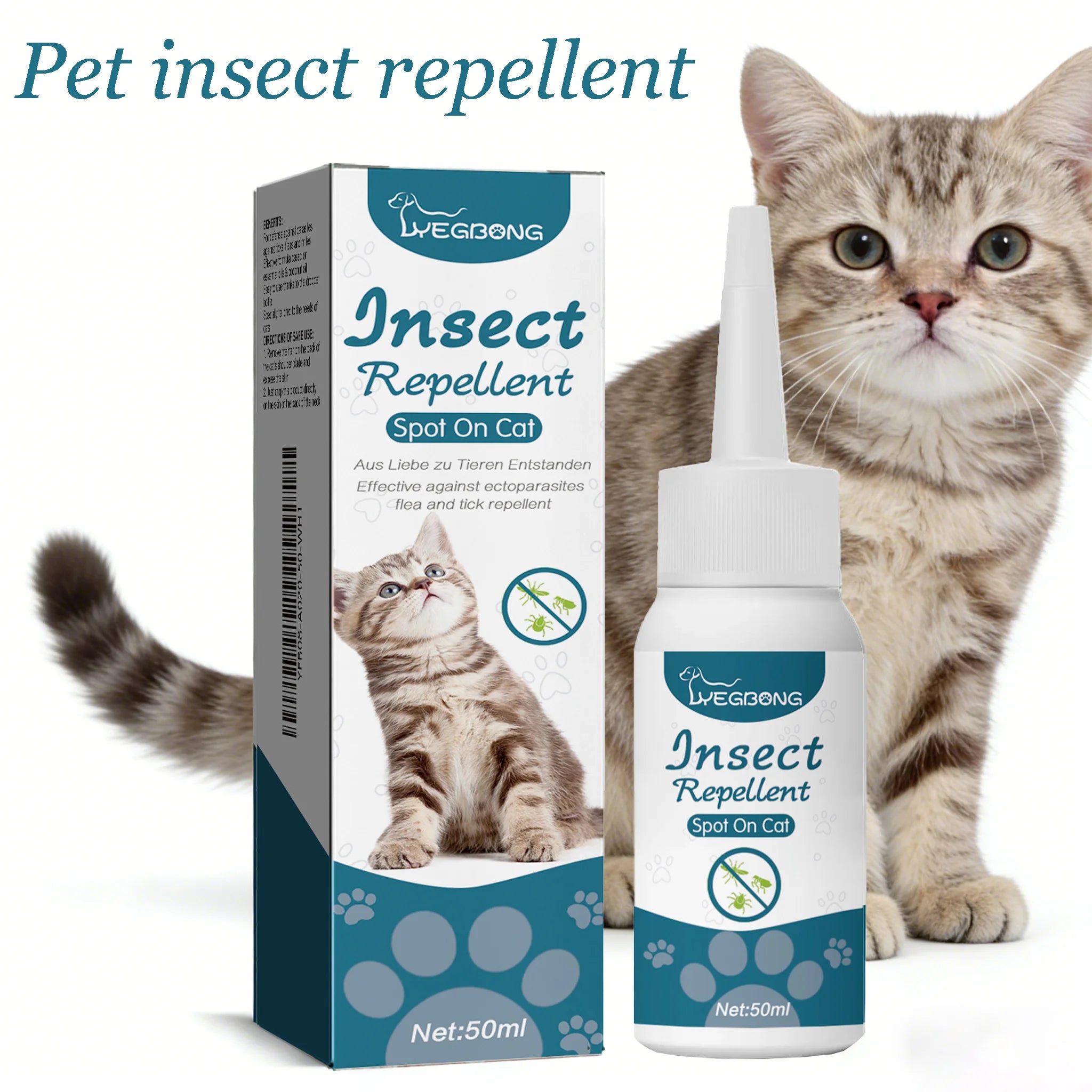 50ml Pet Anti-Flea Drops for Cats & Dogs