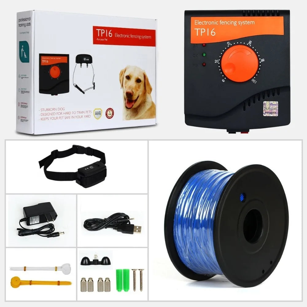 TP16 Pet Dog Electric Fence — 6 Levels, Rechargeable Waterproof Collar