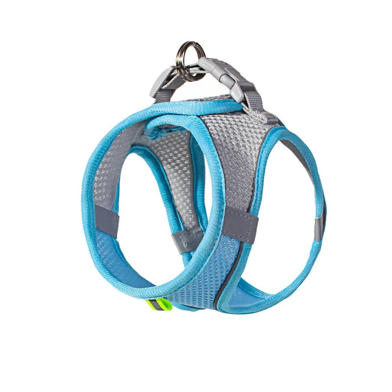 Adjustable Puppy & Cat Harness Vest Set with Leash — Perfect for Small Dogs, Chihuahuas & French Bulldogs!