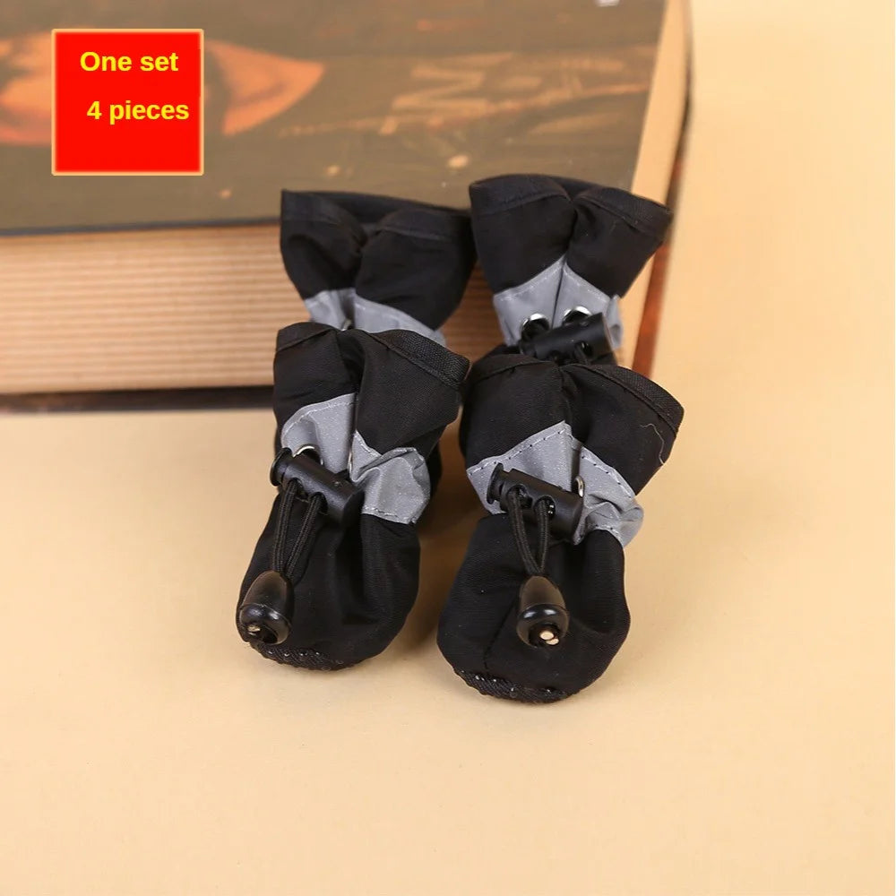 4pcs Water-Resistant Dog Shoes for Small Dogs