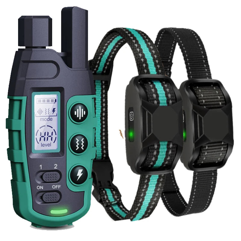 Electric Dog Training Collar with Remote — 3300Ft Range, Waterproof & Safe for 5-120lb Dogs!