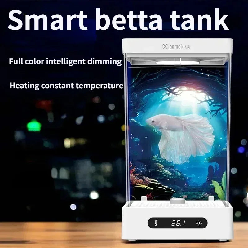 Smart Betta Fish Tank — Desktop Mini Self-Circulating Ecological Aquarium for Your Desk!