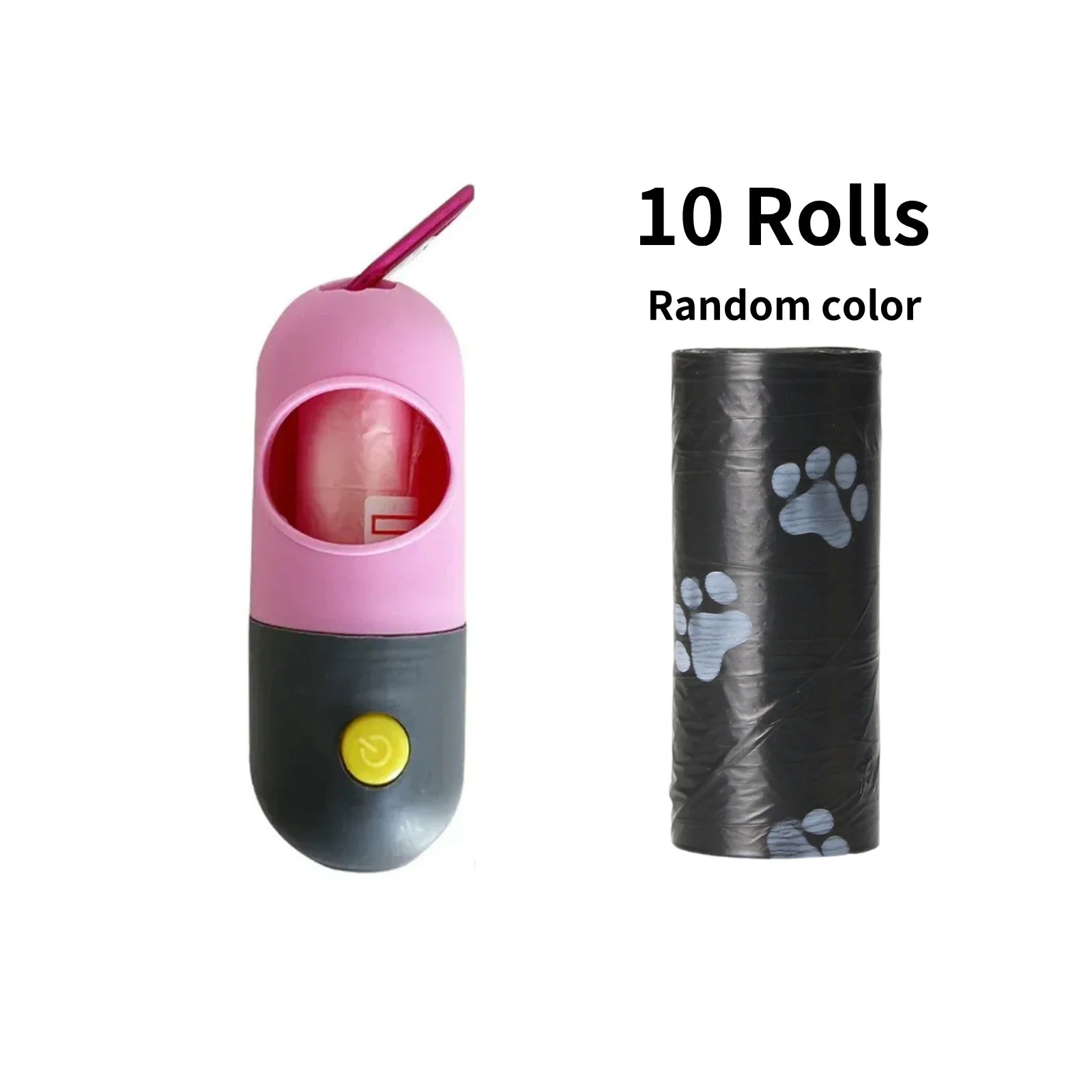 LED Dog Poop Bag Dispenser with 10 Rolls