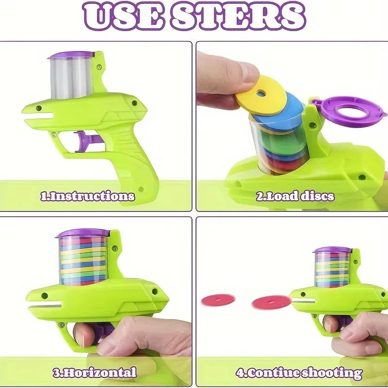 Funny Cat Toys: Turnip Gun with 15 Foam Frisbees