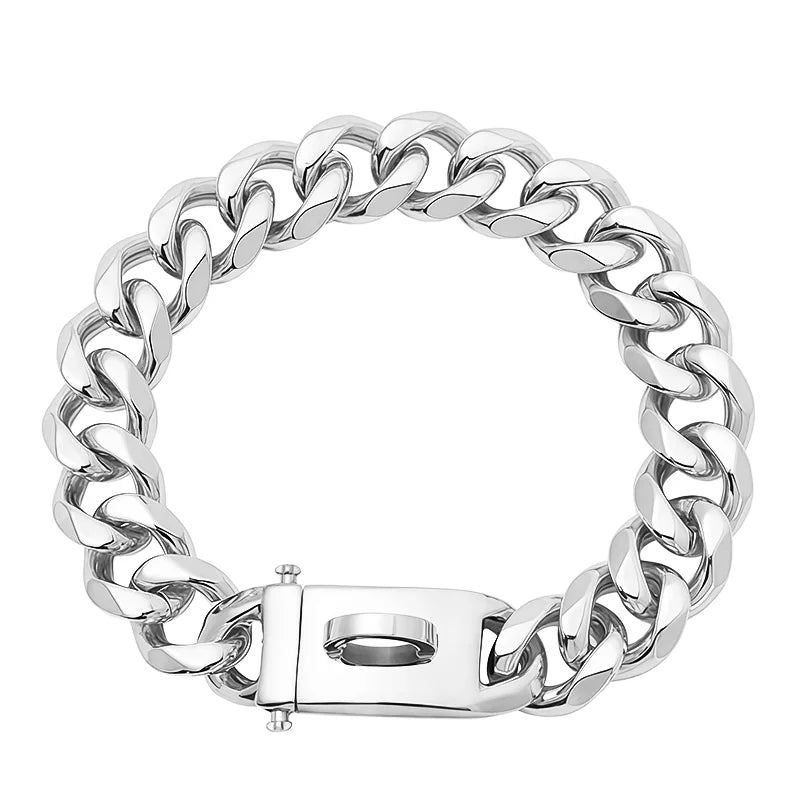 Gold Stainless Steel Dog Collar 19mm Wide