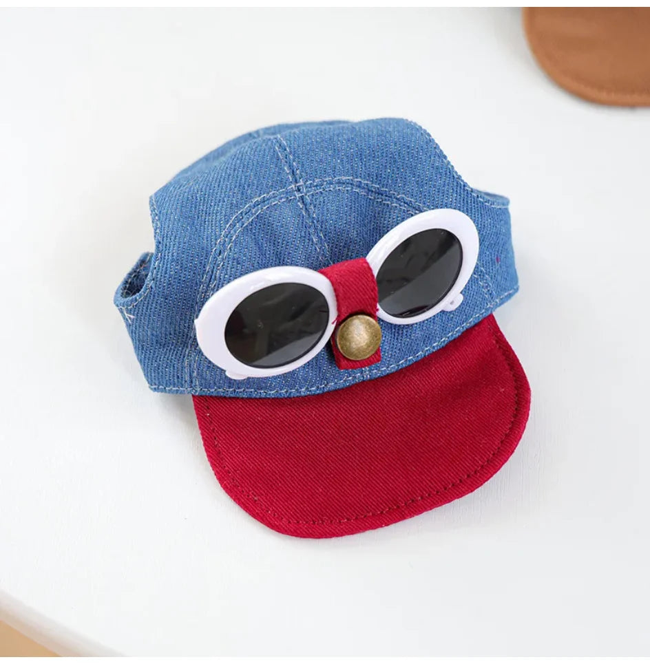 Two-Piece Pet Sun Hat & Sunglasses Set