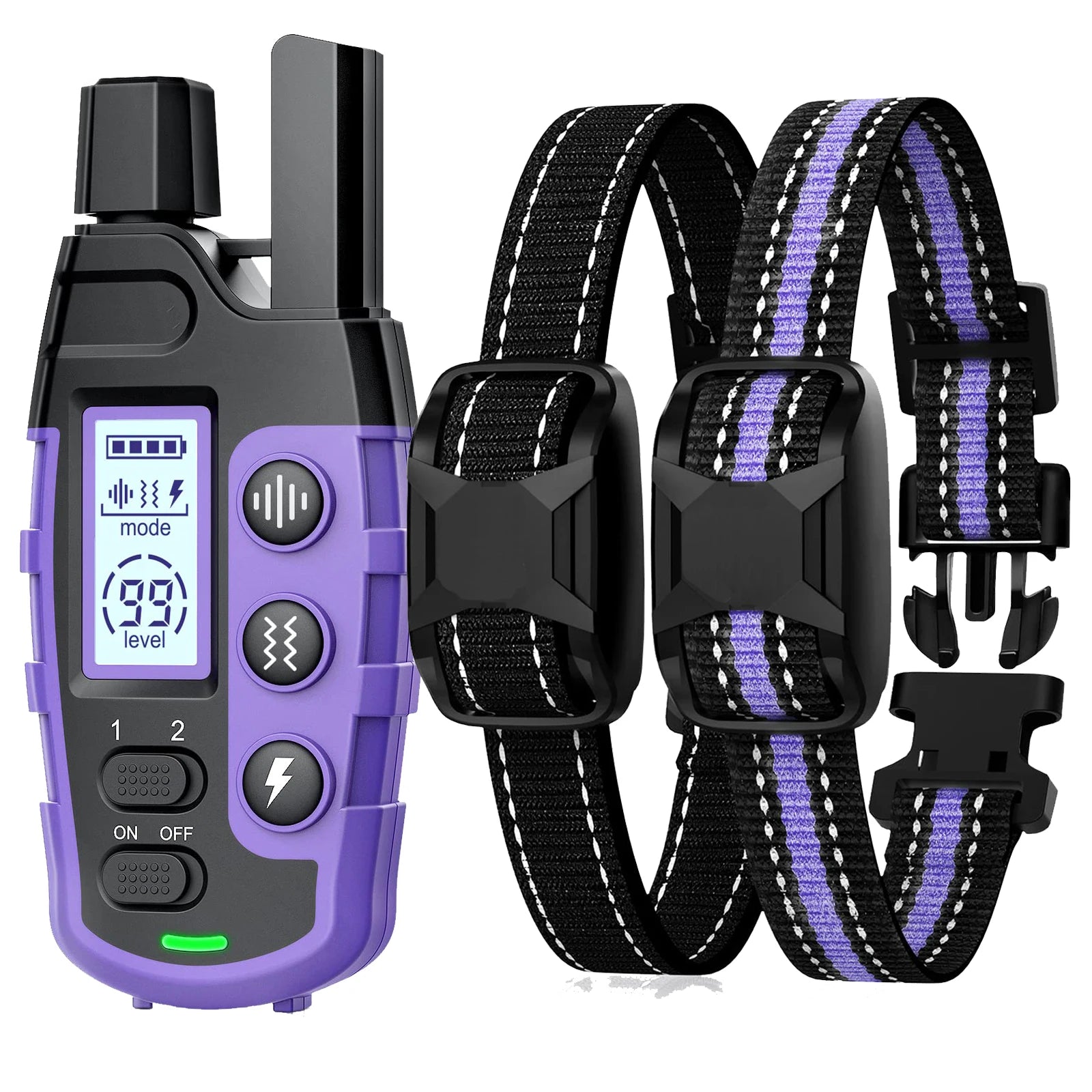 Electric Dog Training Collar with Remote — 3300Ft Range, Waterproof & Safe for 5-120lb Dogs!
