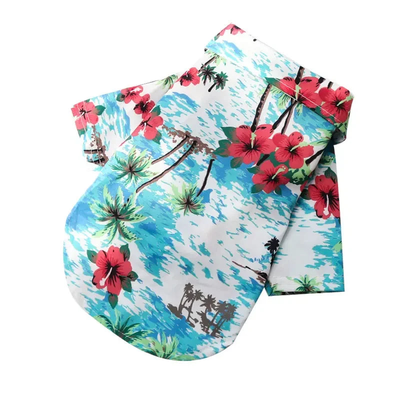 Hawaiian Style Chiffon Dog Shirt
