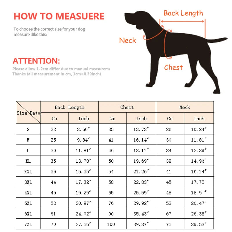 Waterproof Dog Jacket for Autumn/Winter