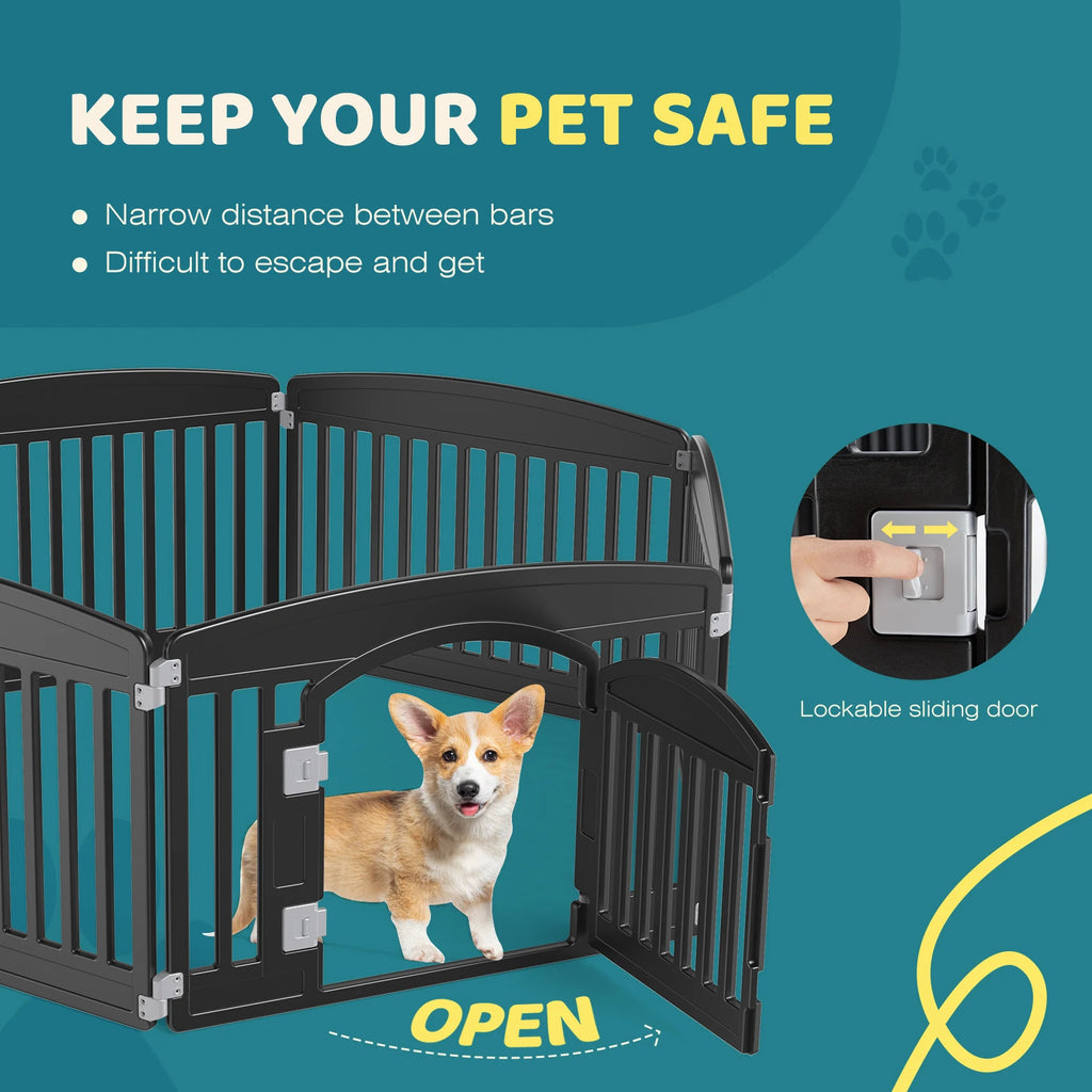 JHK 6-Panel Plastic Dog Playpen (24 in)