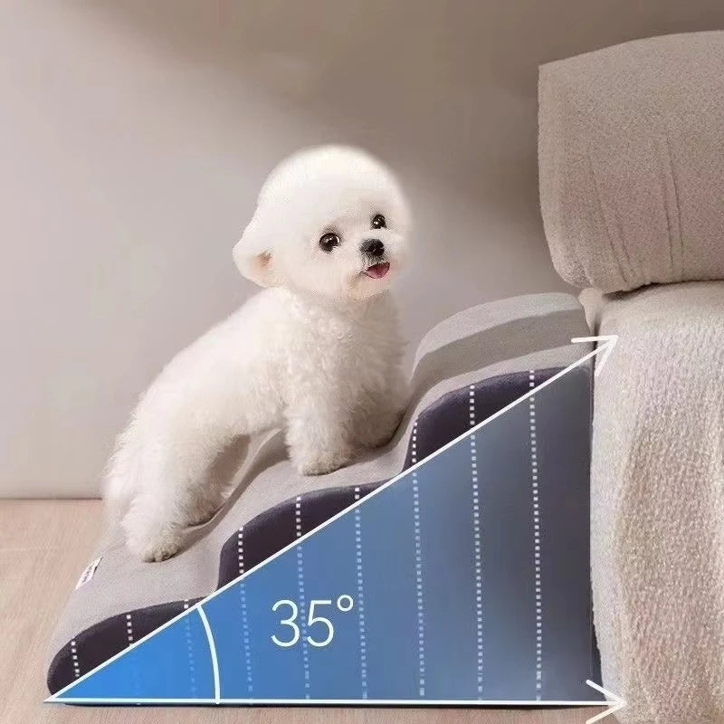 High Density Foam Dog Stairs & Ramp — Non-Slip Pet Steps for Sofa, Bed & Beyond!