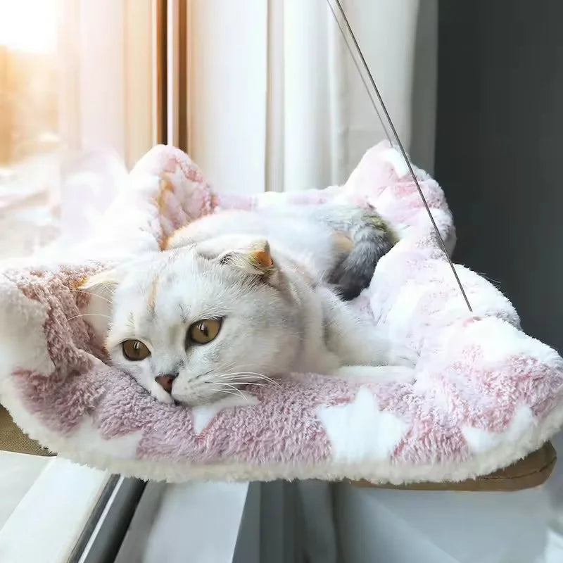 Window Hanging Cat Hammock Bed — Suction Cup Space-Saving Perch for All Seasons!