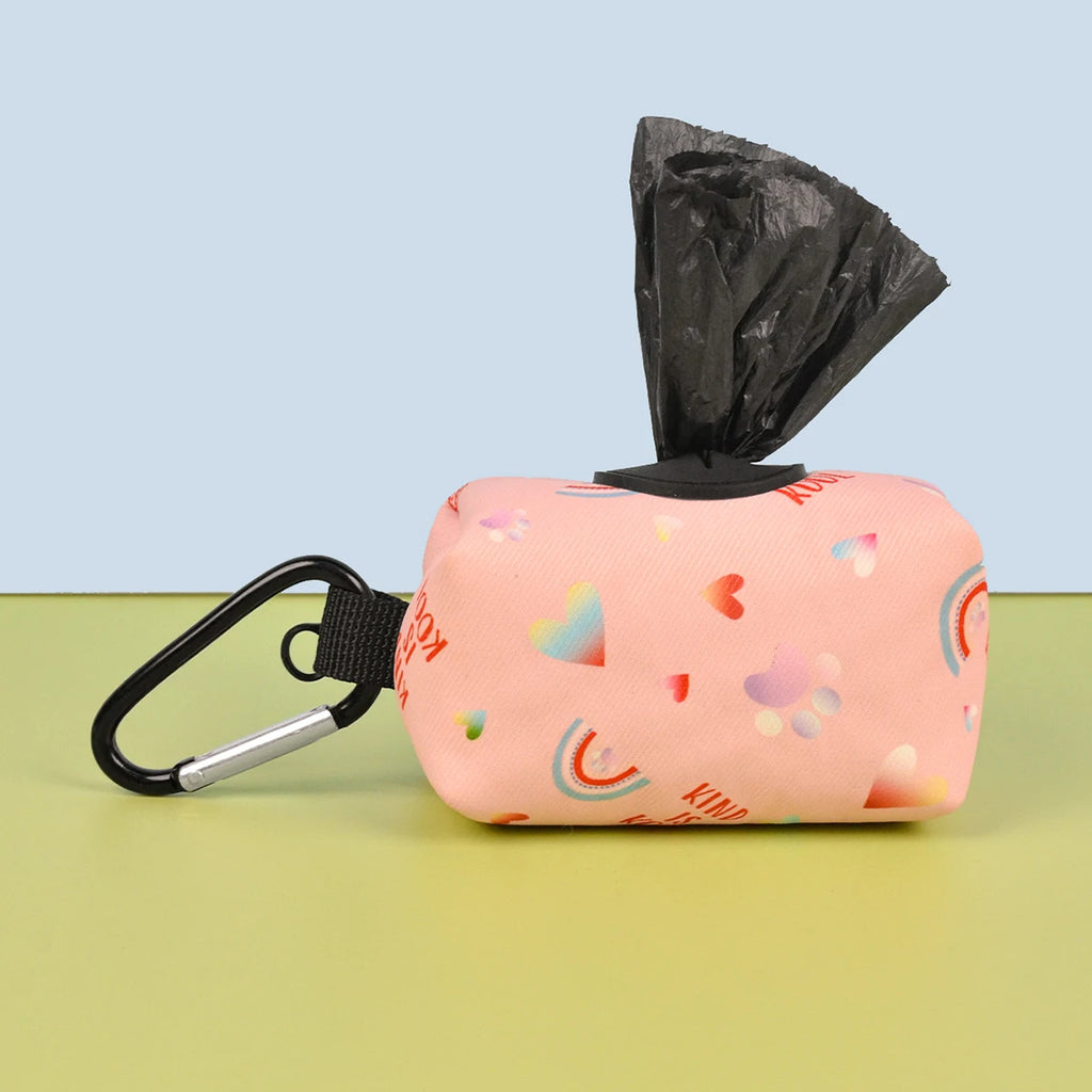 Rainbow Print Dog Poop Bag Holder — Because Even Cleanups Can Be Colorful!