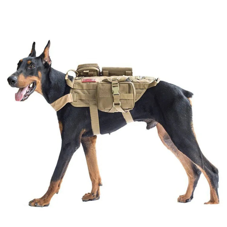 Camouflage Tactical Dog Harness & Training Vest — Built Tough for Adventure Pups!