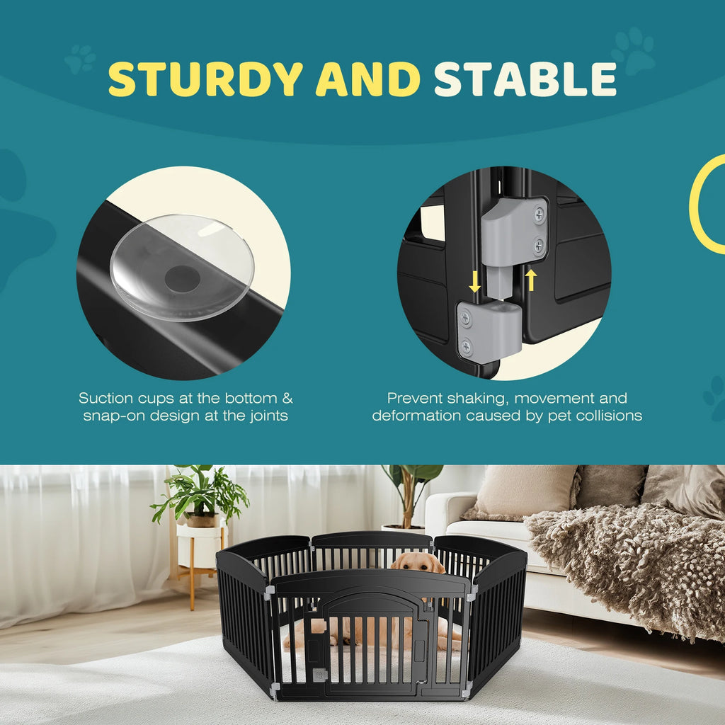 JHK 6-Panel Plastic Dog Playpen (24 in)