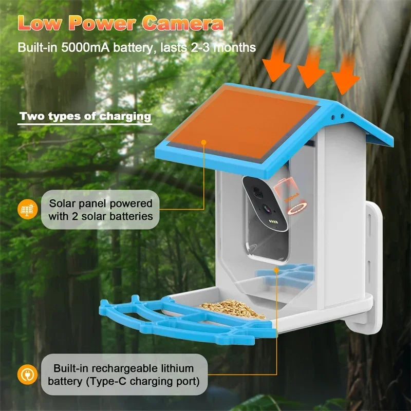 2.4G WiFi Smart Bird Feeder with Camera