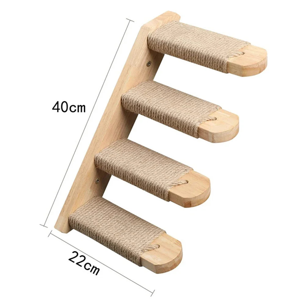 Wooden Cat Climbing Shelves (Wall Mounted)