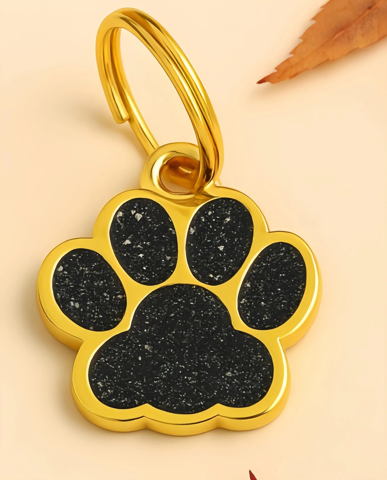 Pet ID Tags - Paw Glitter 1 Pack (Name + Phone)