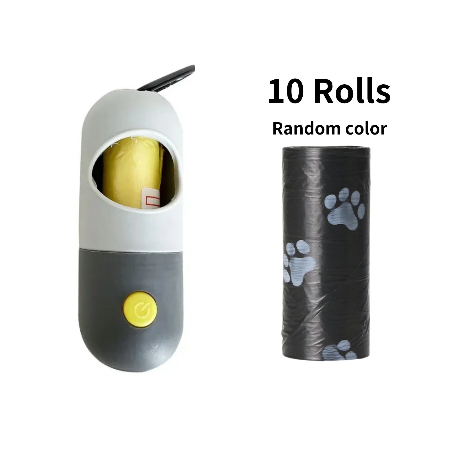 LED Dog Poop Bag Dispenser with 10 Rolls
