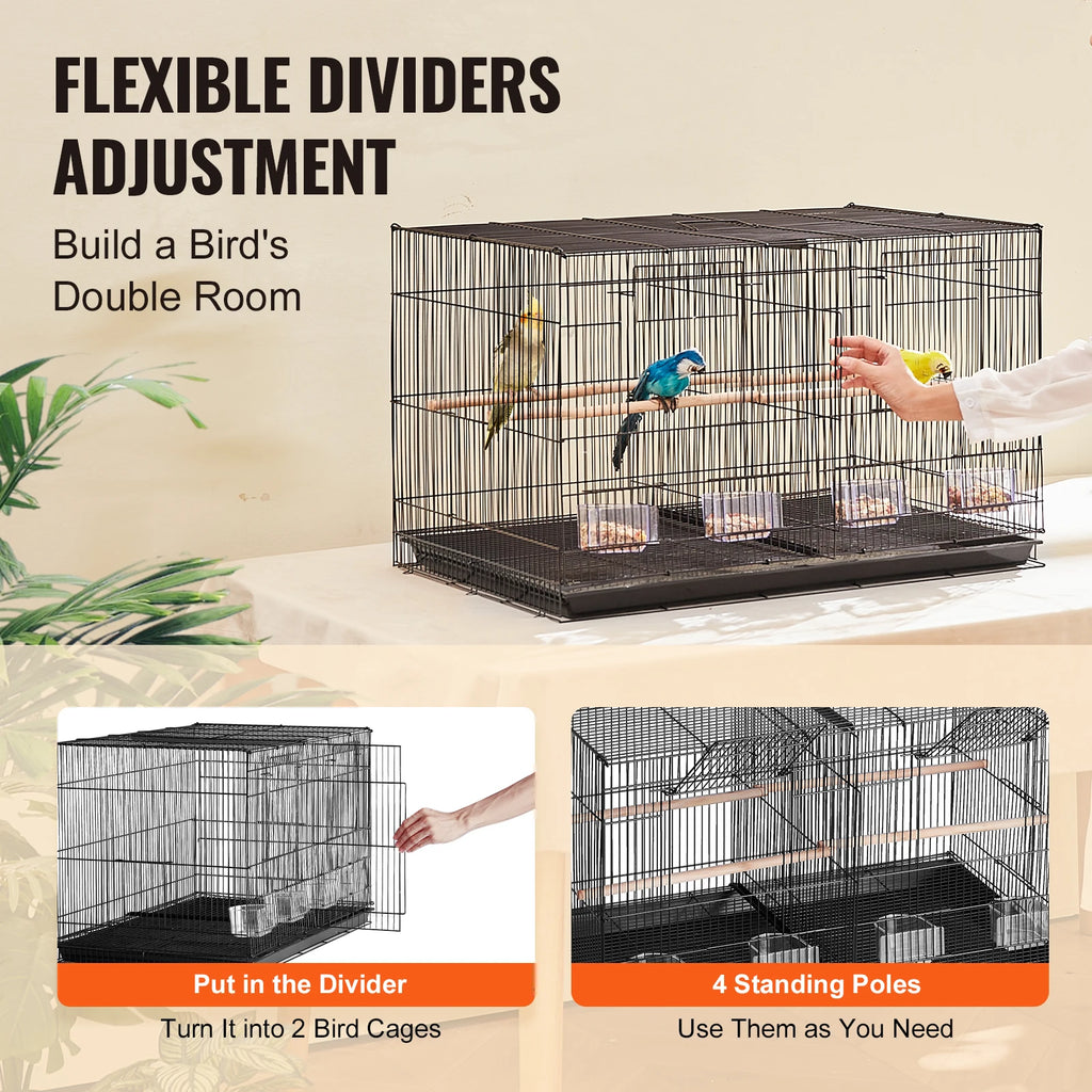 SucceBuy 30in Bird Cage with Divider