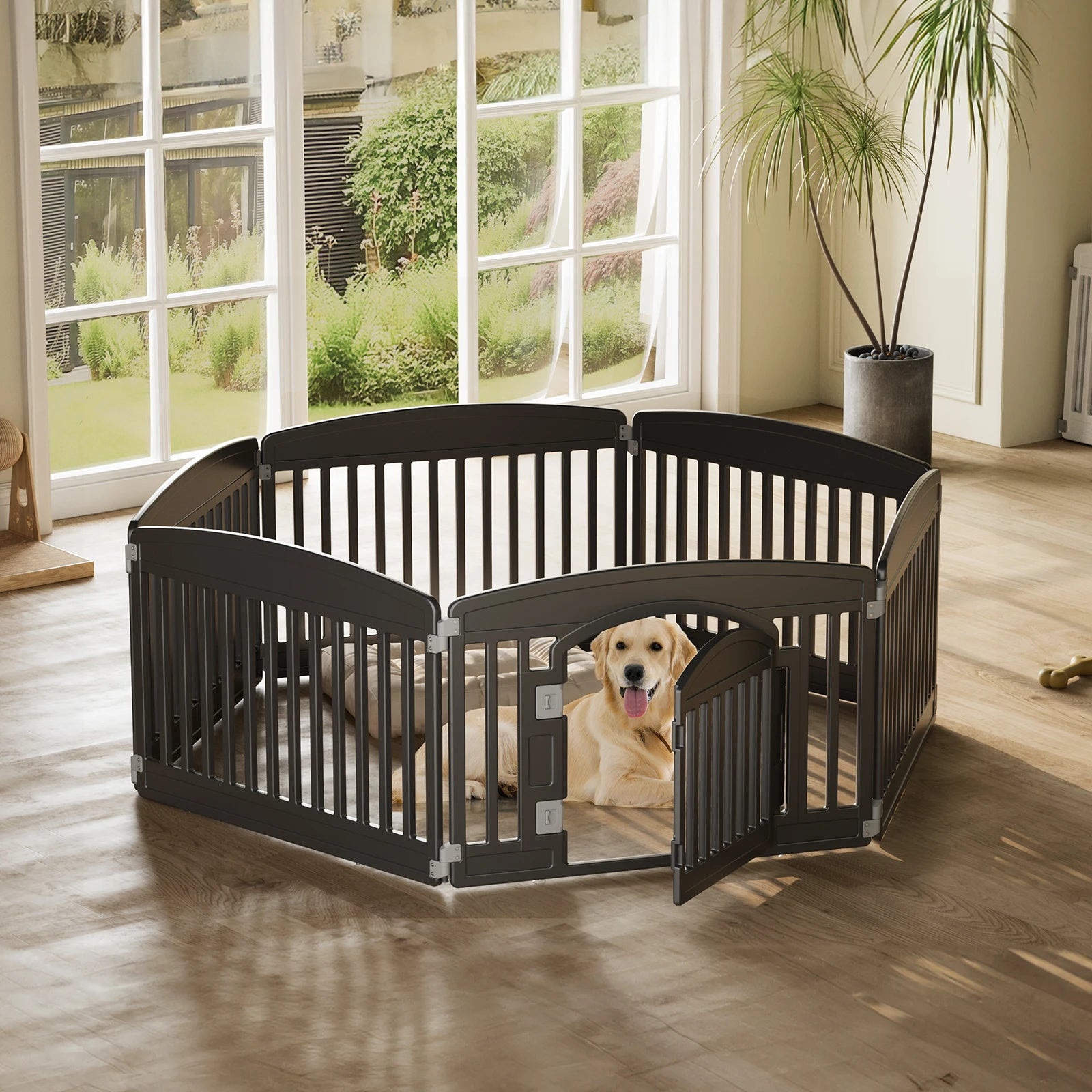 JHK 6-Panel Plastic Dog Playpen (24 in)