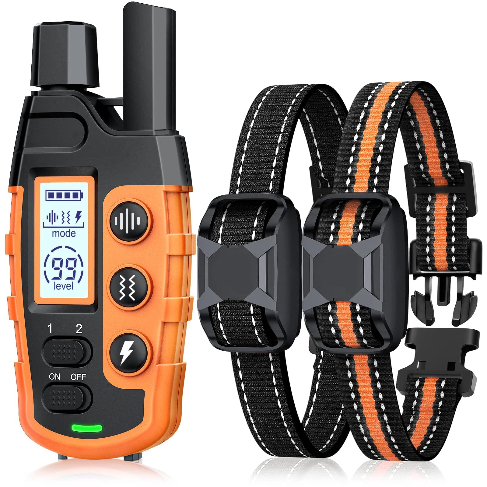 Electric Dog Training Collar with Remote — 3300Ft Range, Waterproof & Safe for 5-120lb Dogs!