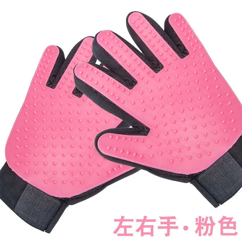 2-in-1 Pet Grooming Gloves Set
