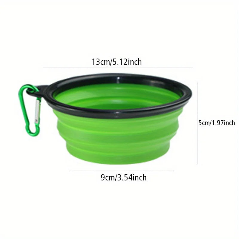 Collapsible Silicone Travel Bowl for Dogs & Cats — Feed & Hydrate On the Go!