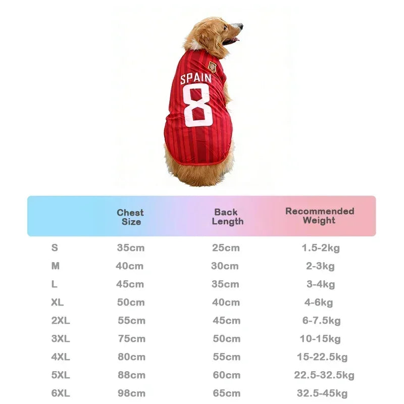 Breathable Mesh Pet Football Jersey — World Cup National Team Themed T-Shirt Vest for Dogs & Cats!