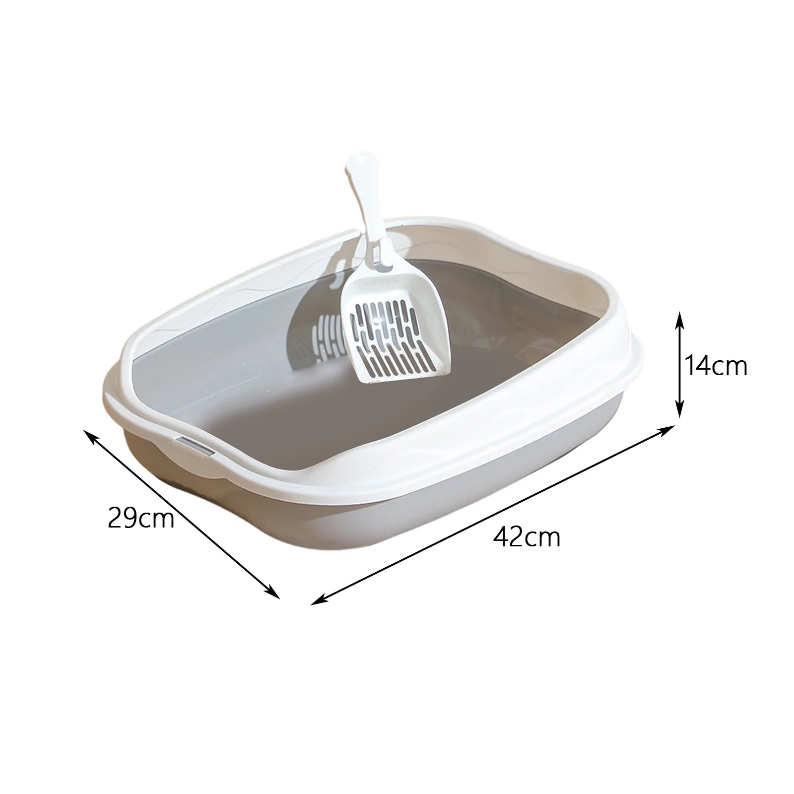 Semi-enclosed Cat Litter Box with Large Space