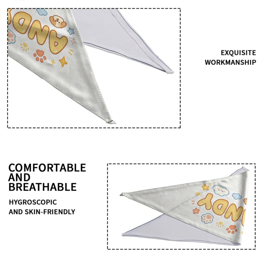 Custom Dog Bandana Puppy Bibs Scarf