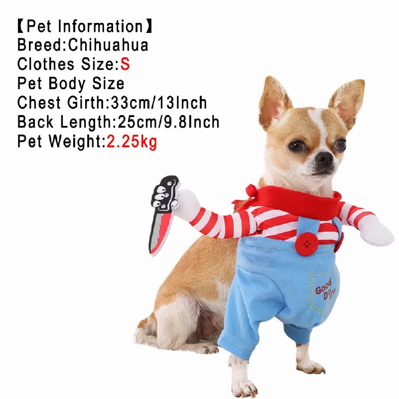 Dog Cosplay Clothes - Red Stripe (XS-XL)