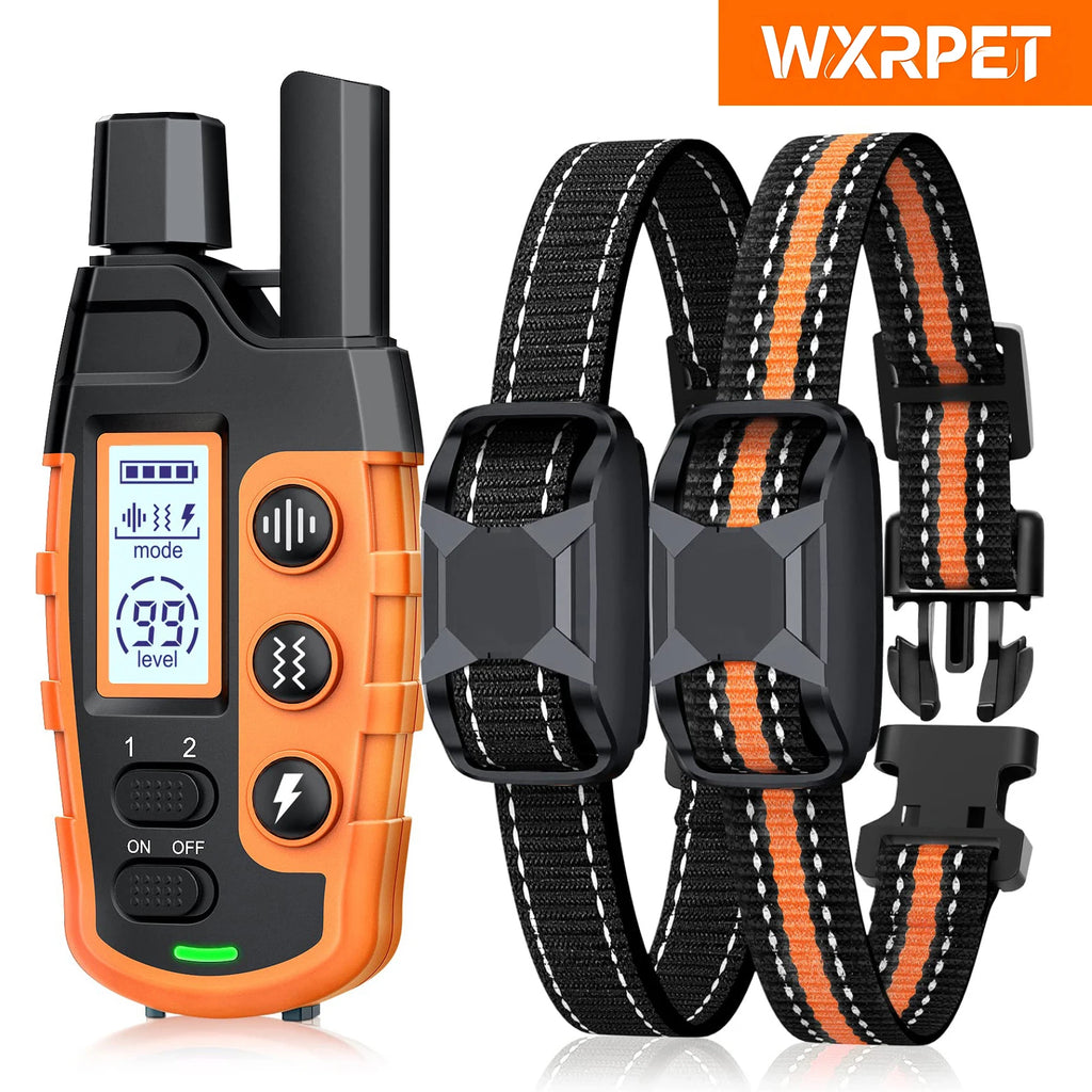 Electric Dog Training Collar with Remote — 3300Ft Range, Waterproof & Safe for 5-120lb Dogs!