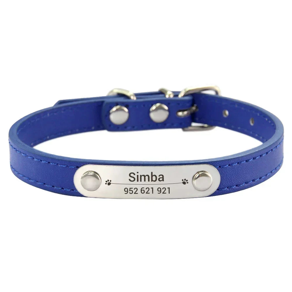 Personalized Engraved Leather Dog Collar — Stylish, Custom & Made to Last!