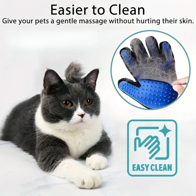 2-in-1 Pet Grooming Gloves Set
