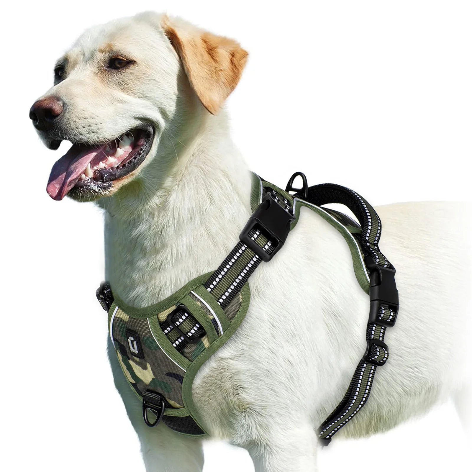 No-Pull Dog Harness — Adjustable Soft Padded Vest with Easy Control Handle!