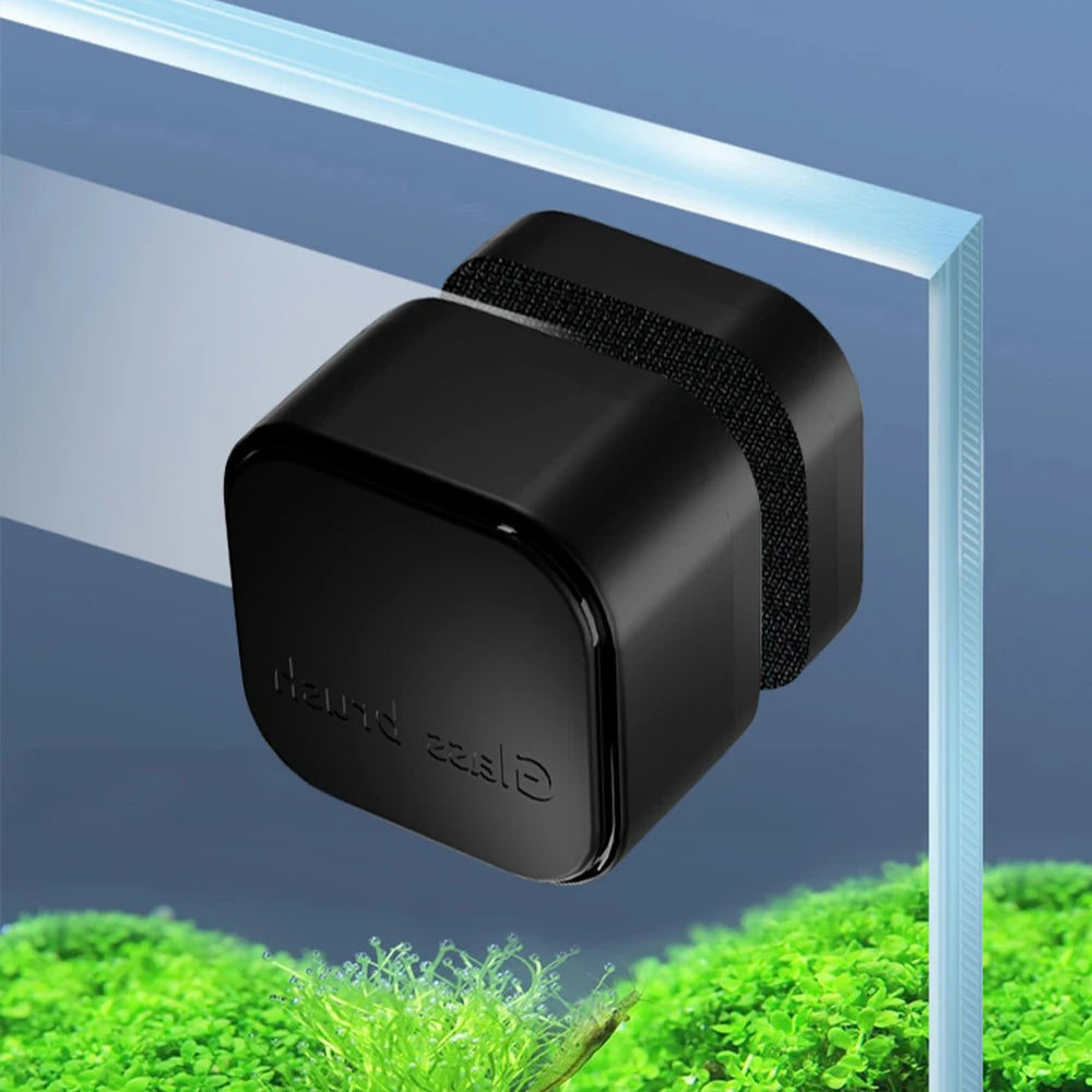 Magnetic Aquarium Glass Cleaner — Mini Algae Scraper Brush for Spotless Fish Tanks!
