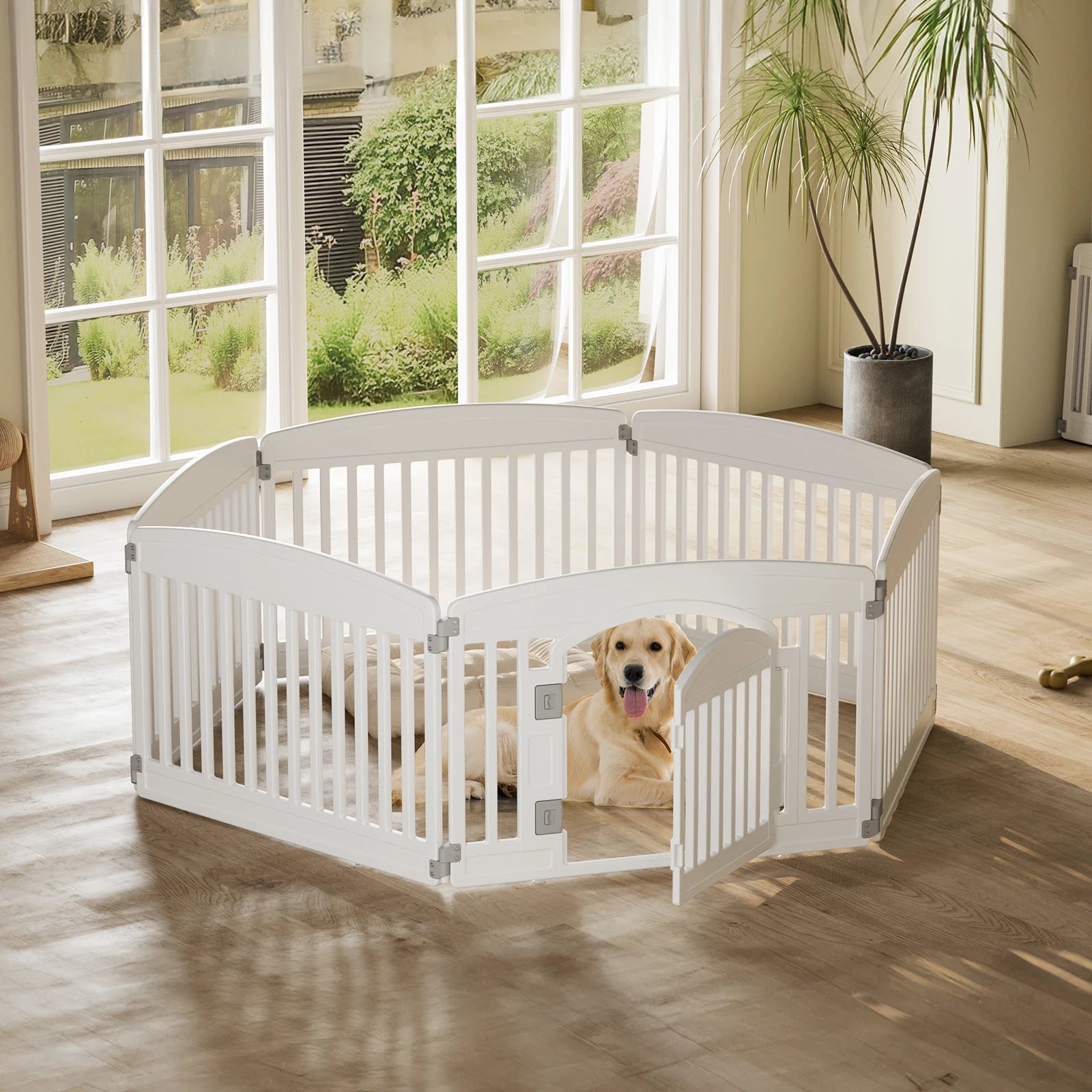 JHK 6-Panel Plastic Dog Playpen (24 in)