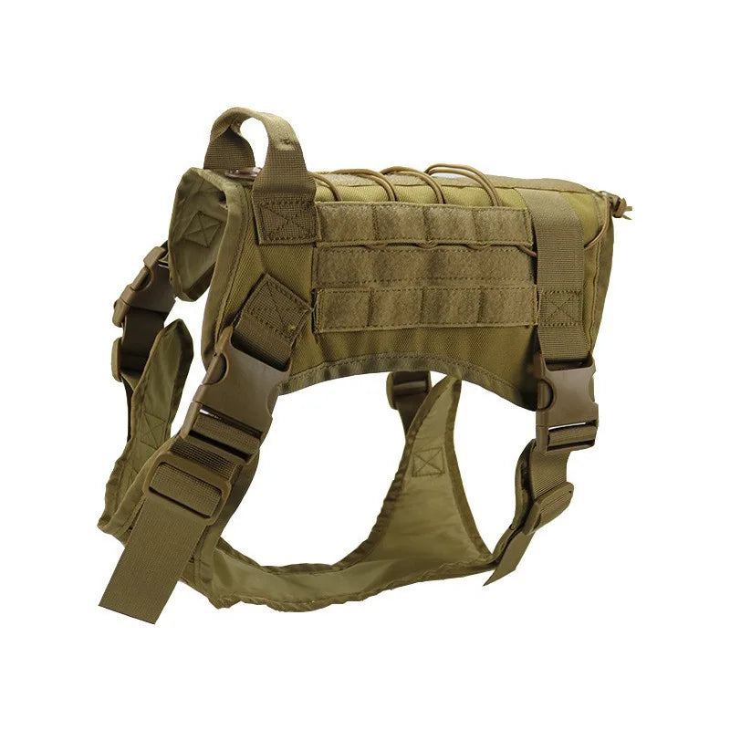 Camouflage Tactical Dog Harness & Training Vest — Built Tough for Adventure Pups!