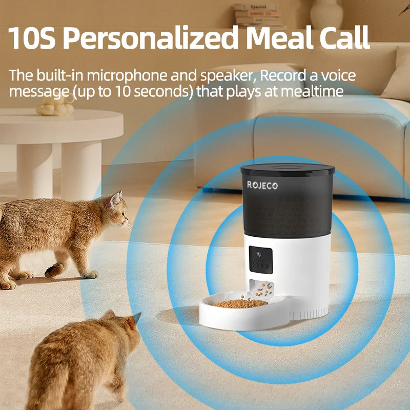 ROJECO Auto Cat Feeder with Camera