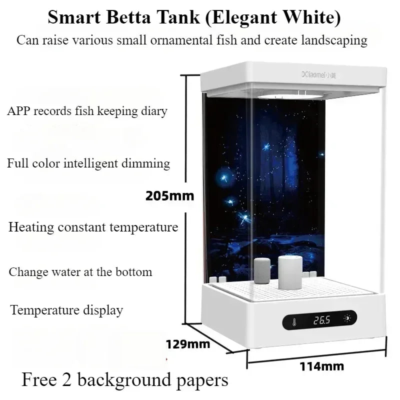 Smart Betta Fish Tank — Desktop Mini Self-Circulating Ecological Aquarium for Your Desk!