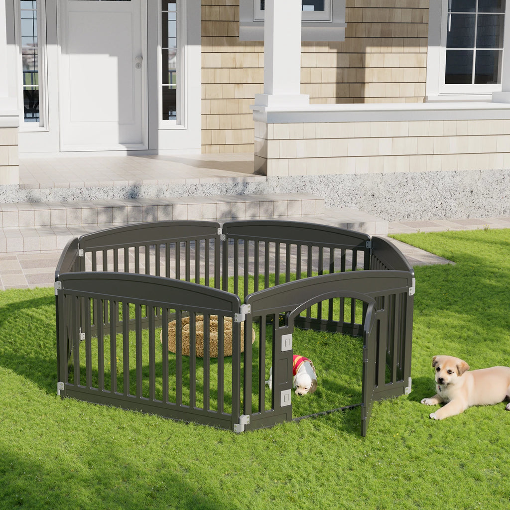 JHK 6-Panel Plastic Dog Playpen (24 in)