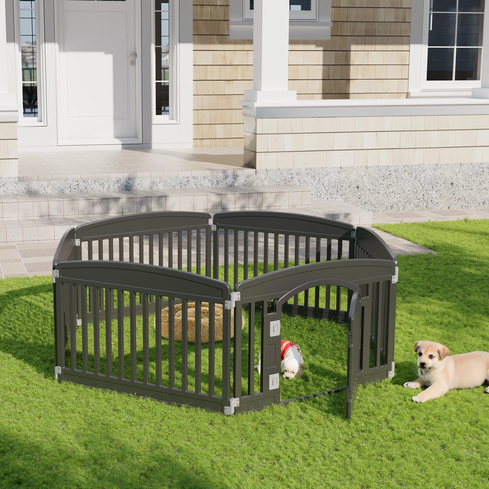 JHK 6-Panel Plastic Dog Playpen (24 in)