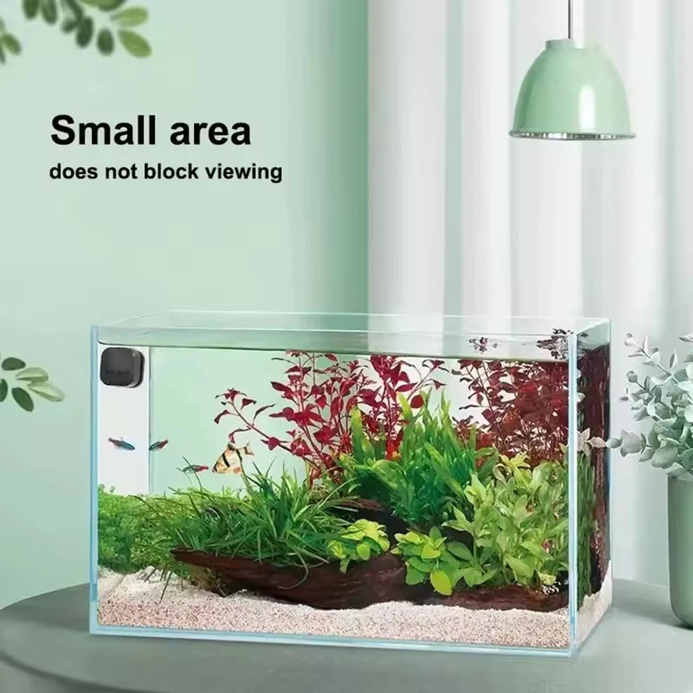 Magnetic Aquarium Glass Cleaner — Mini Algae Scraper Brush for Spotless Fish Tanks!