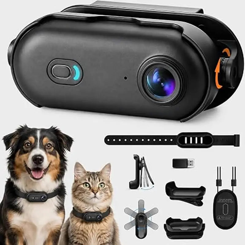 1080P HD Wireless Pet Collar Camera — See the World Through Your Pet's Eyes!