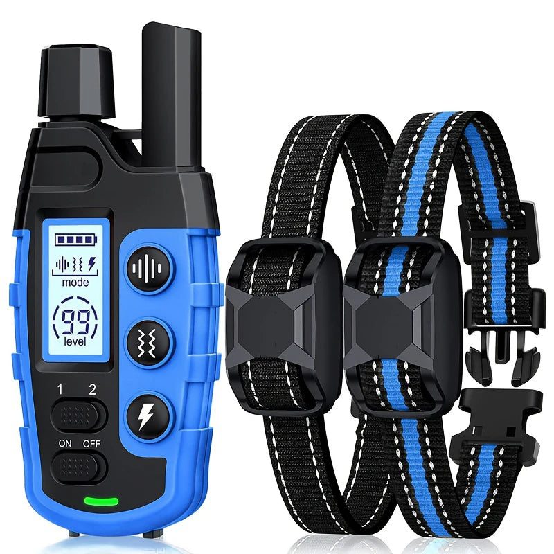 Electric Dog Training Collar with Remote — 3300Ft Range, Waterproof & Safe for 5-120lb Dogs!