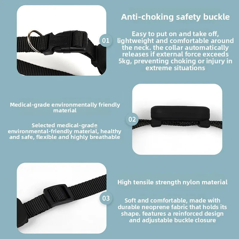 Waterproof Real-Time GPS Pet Tracker Collar — Anti-Lost Locator with Apple Find My Support!