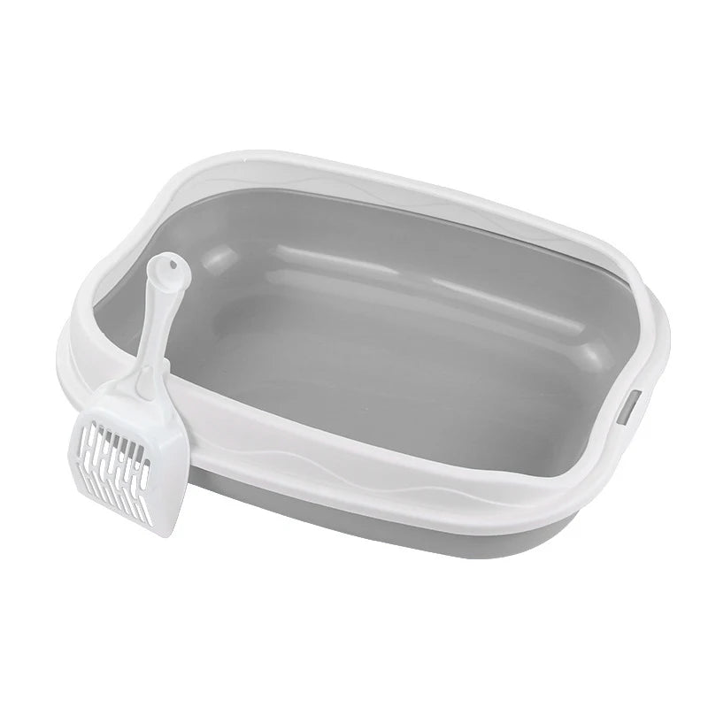 Semi-enclosed Cat Litter Box with Large Space