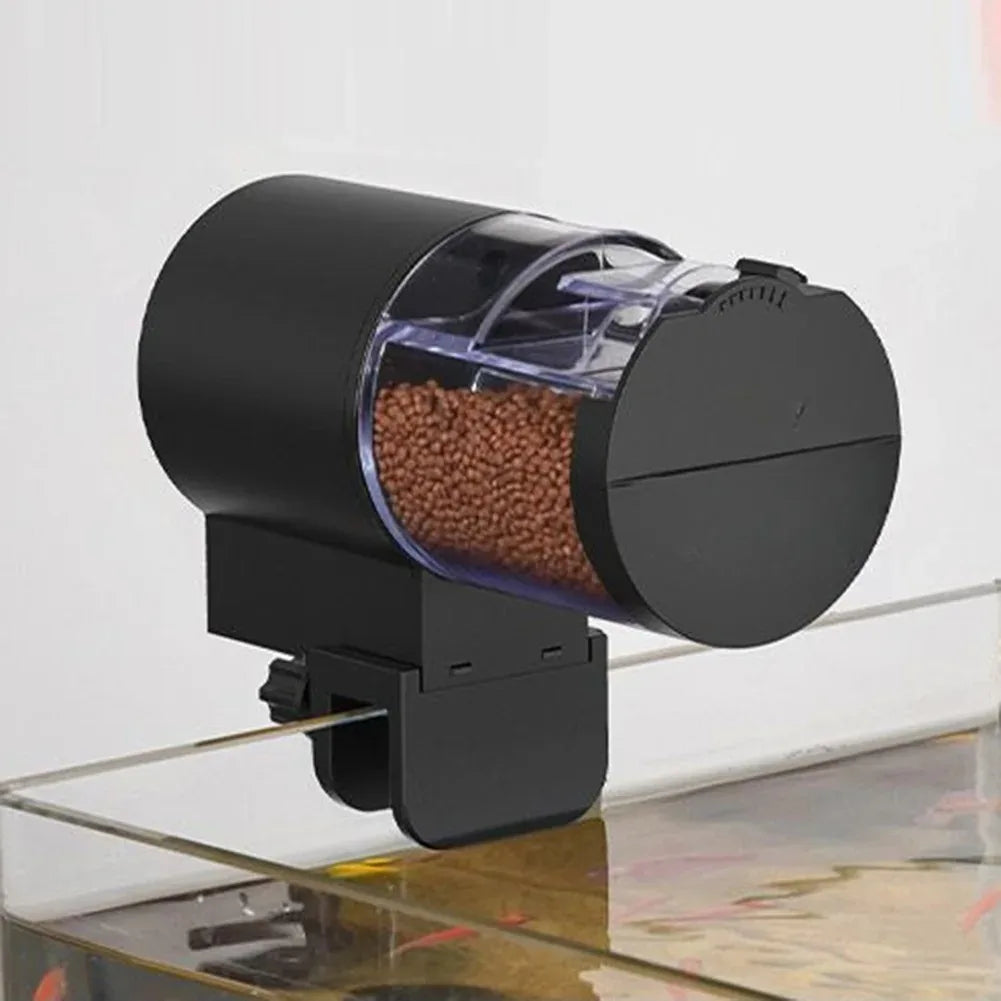 Automatic Fish Feeder With Timer — IP66 Waterproof | 100ml Auto Food Dispenser for Fish & Turtles