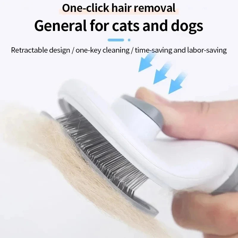 Self-Cleaning Pet Brush & Dematting Comb for Dogs & Cats — Grooming Made Easy!